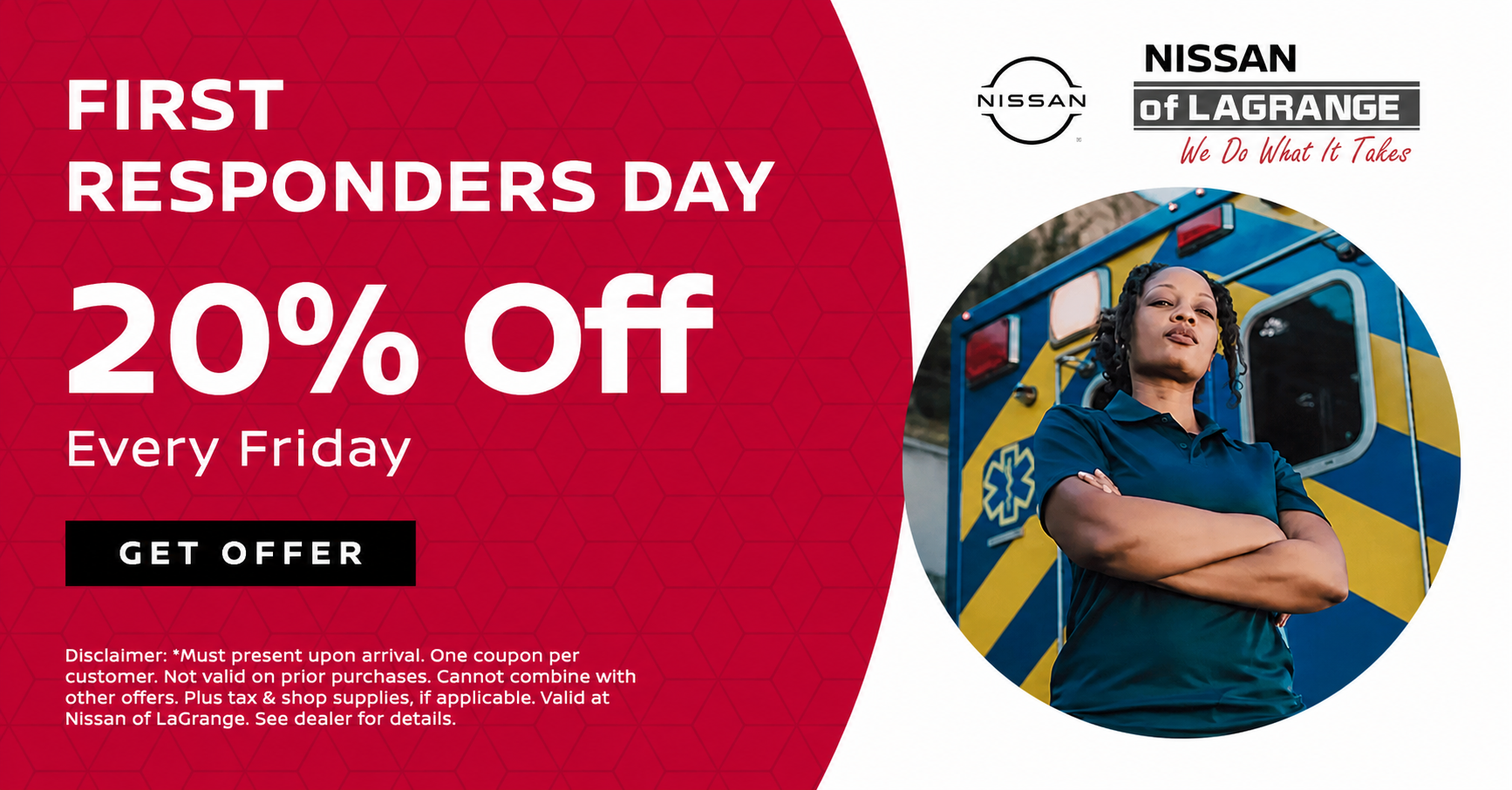 First Responders Day, 20% Off Every Friday at Nissan of LaGrange