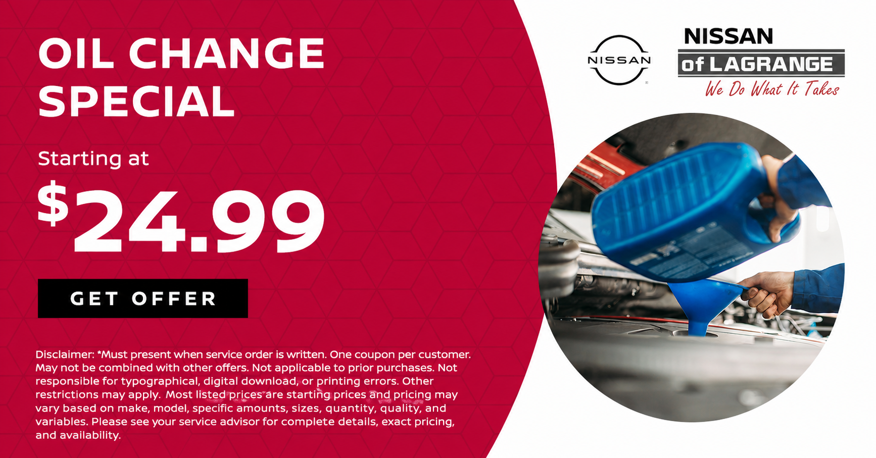 Get 20% Off Your First Service at Nissan of LaGrange