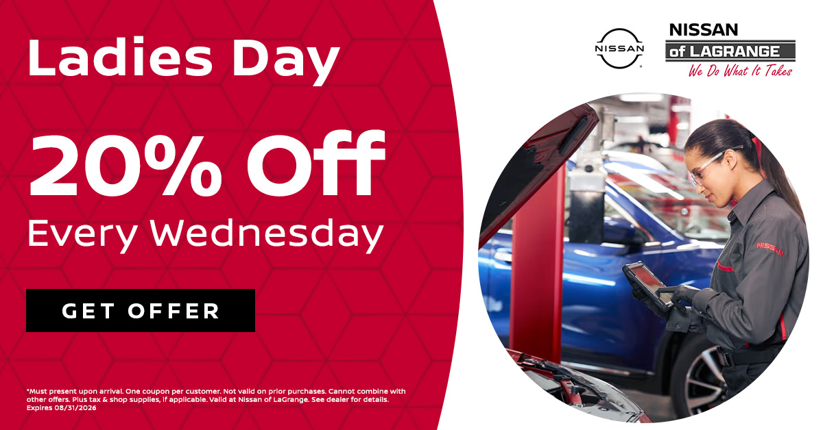 Ladies Day, 20% Off Every Wednesday at Nissan of LaGrange