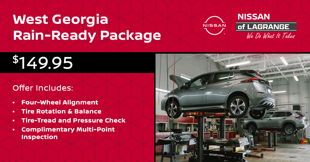 West Georgia Rain-Ready Package, $149.95 at Nissan of LaGrange